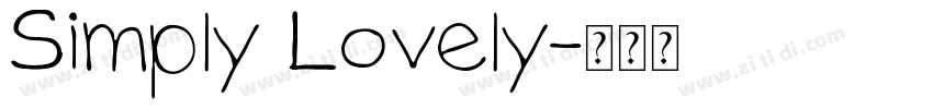 Simply Lovely字体转换